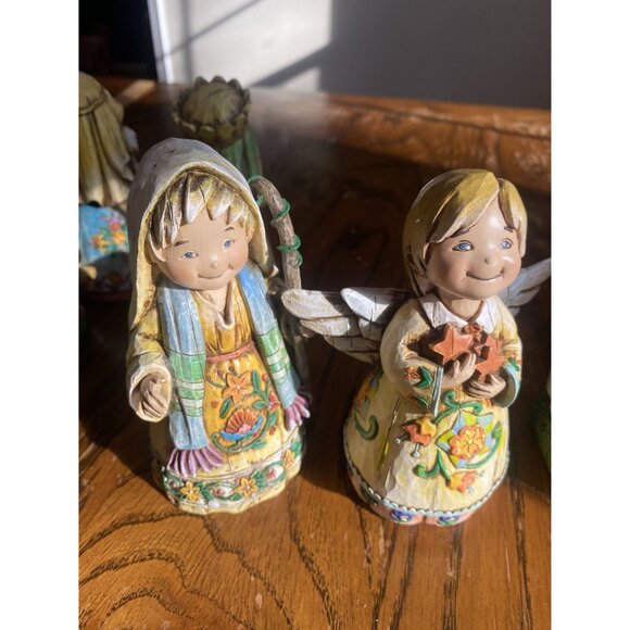 Whimsical Nativity Set Robert Stanley "The Promise Of Christmas" Figurine Set - Picture 9 of 13